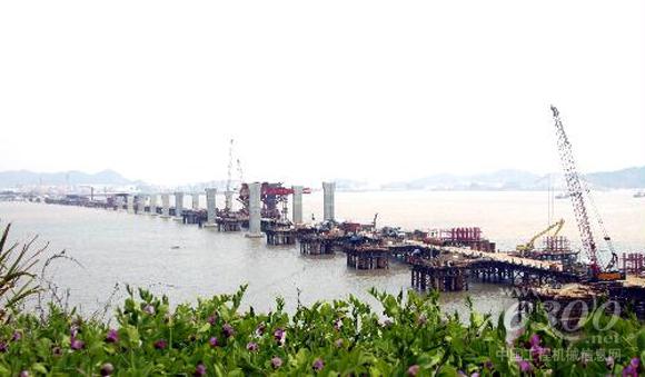浙江臺州玉環吊船灣建起海上高速橋