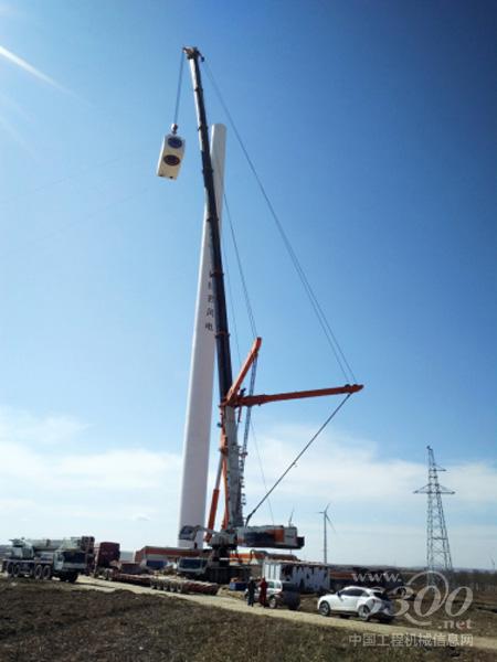 中聯重科QAY2000在陜西定邊風電施工現場